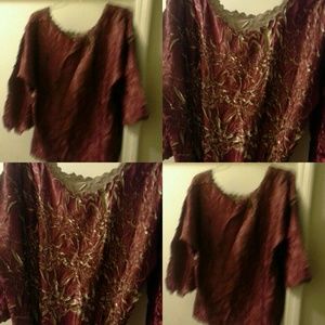 PEAK-A-BOO SATIN SHIRT